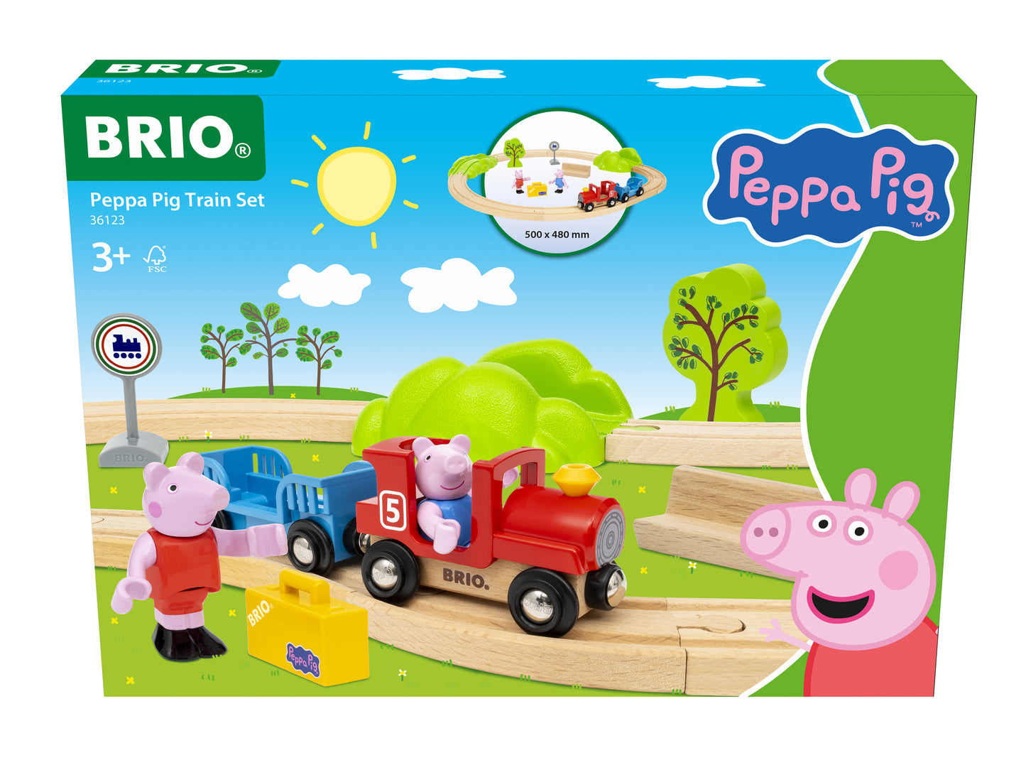 BRIO - Peppa Pig Train Set 18 pieces 36123