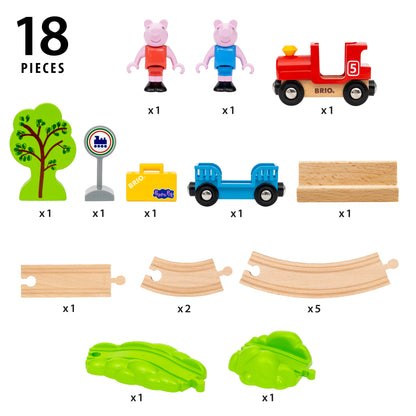 BRIO - Peppa Pig Train Set 18 pieces 36123