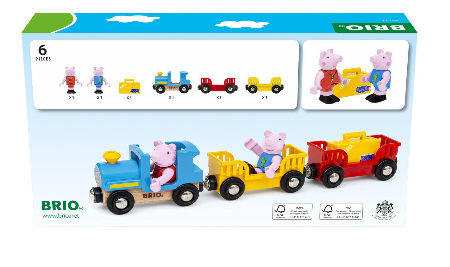 BRIO World Peppa Pig Train 36127 – Wooden Railway Toy 3+ Years