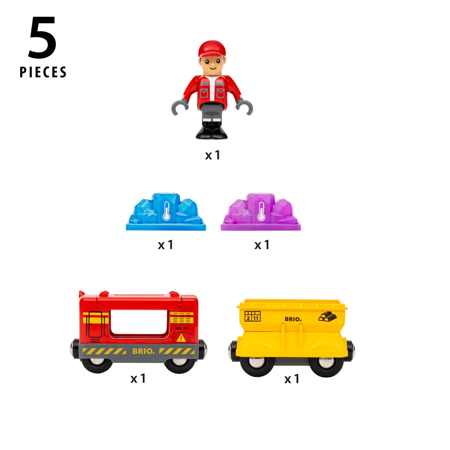 BRIO - Gemstone Cargo Train 5 pieces 36133