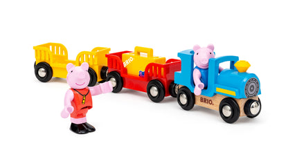 BRIO Peppa Pig Train wooden railway toy with engine and wagons