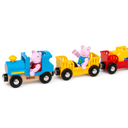 BRIO World Peppa Pig Train compatible with BRIO railway toys