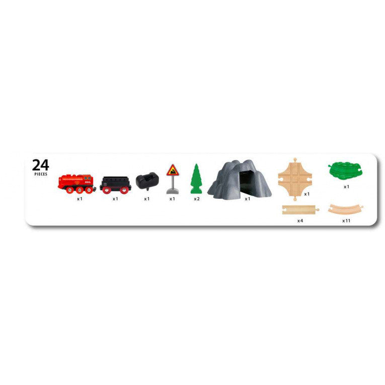 BRIO - Steaming Train Set 24 Pieces | 36017