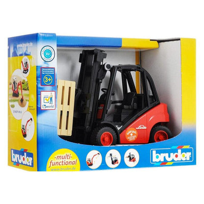 Bruder Linde Fork Lift H30D 02511 1:16 scale forklift with working lift mast and two Euro pallets