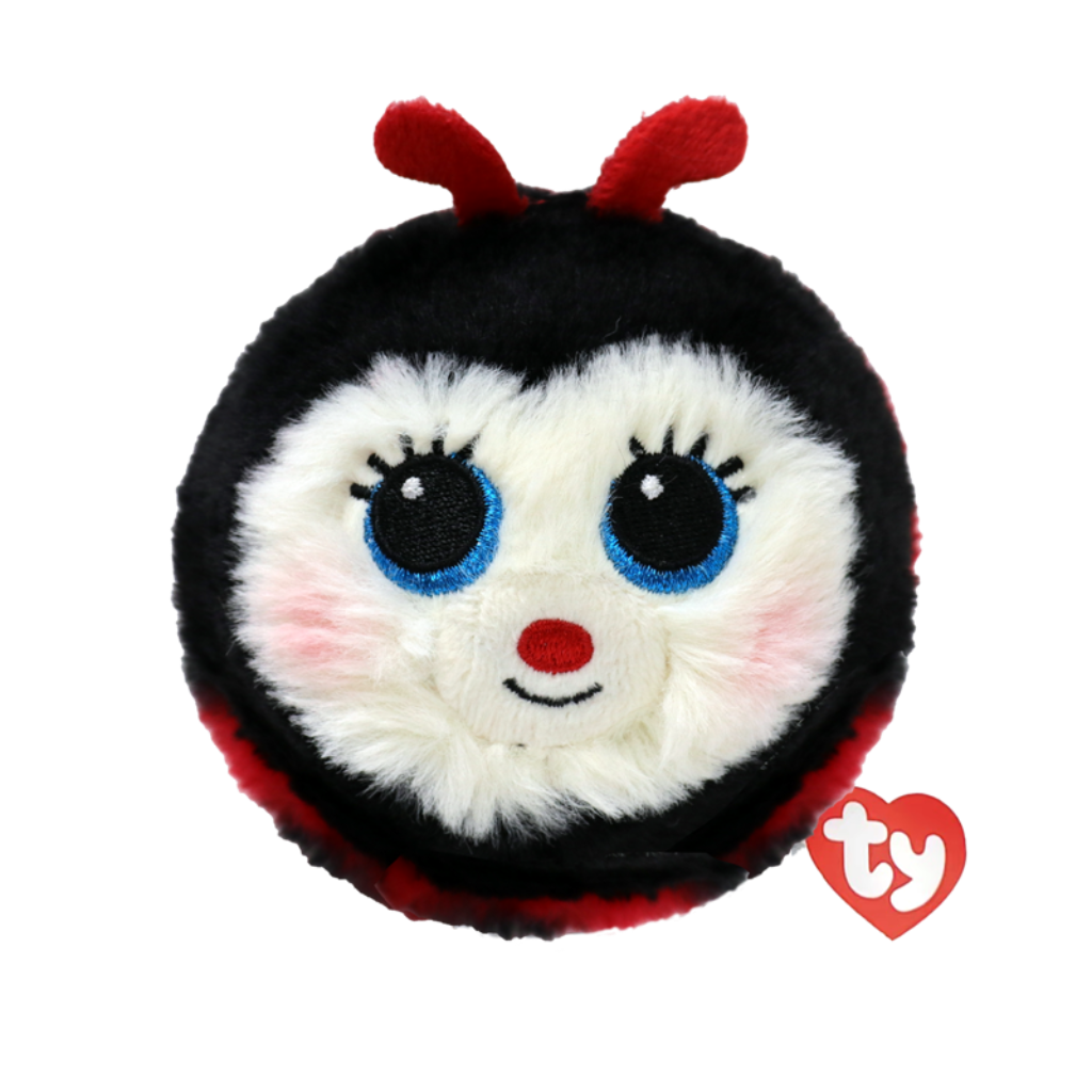 The Buggie the Red Ladybug Ty Beanie Bouncer plush toy shown front-on against a plain white background