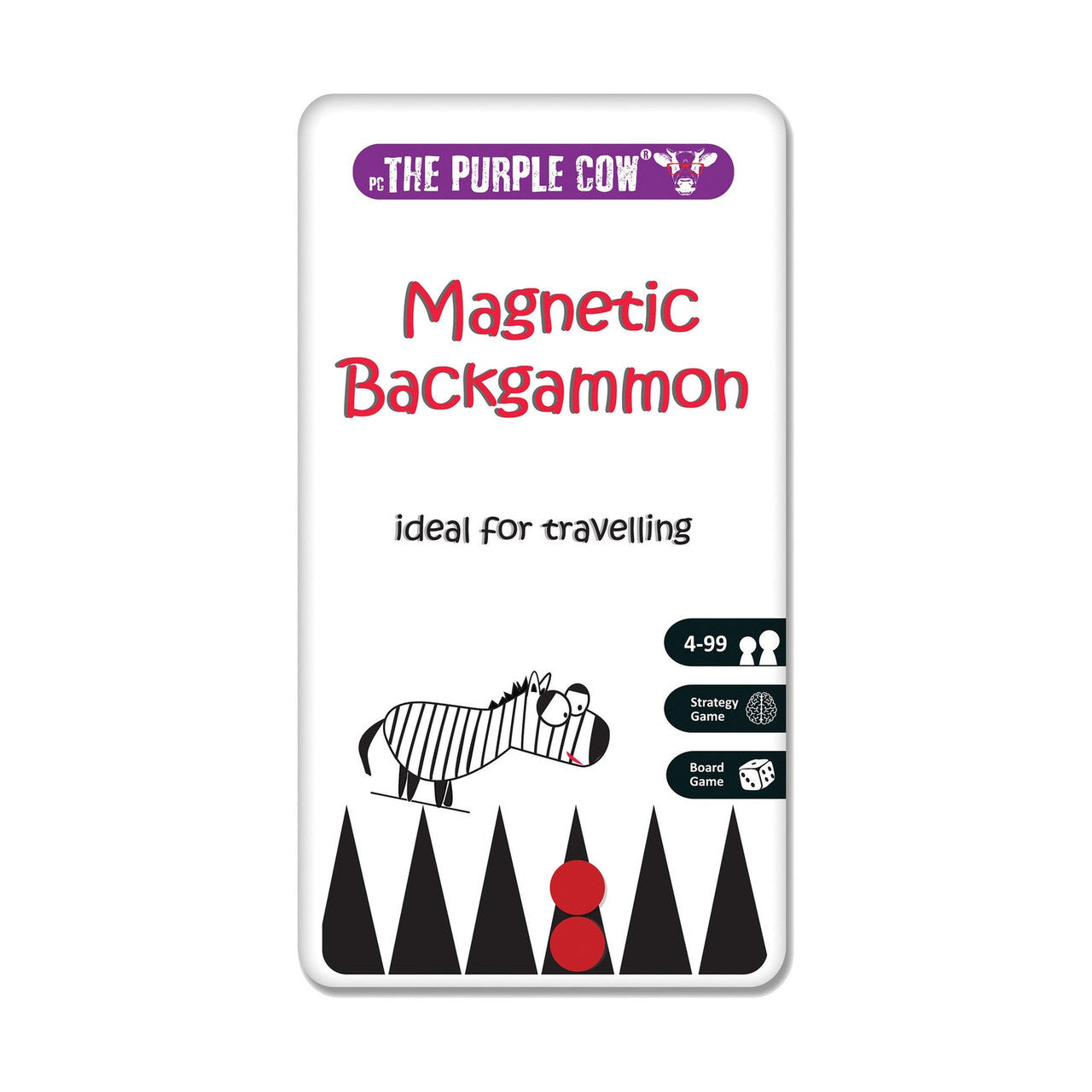 The Purple Cow - Magnetic Travel Game - Backgammon