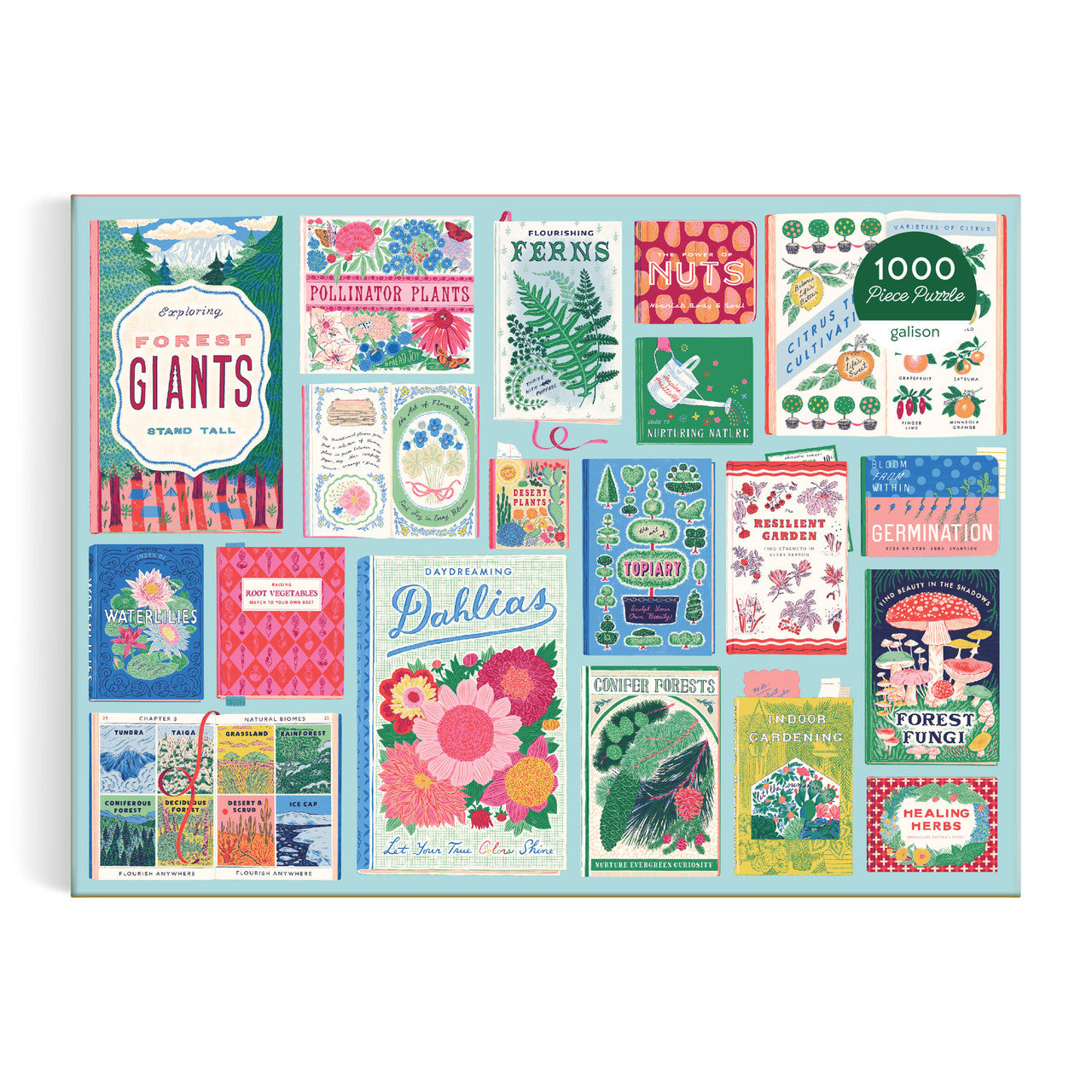 Galison 1000pc - Ever Upward Botanist Bookshelf Puzzle