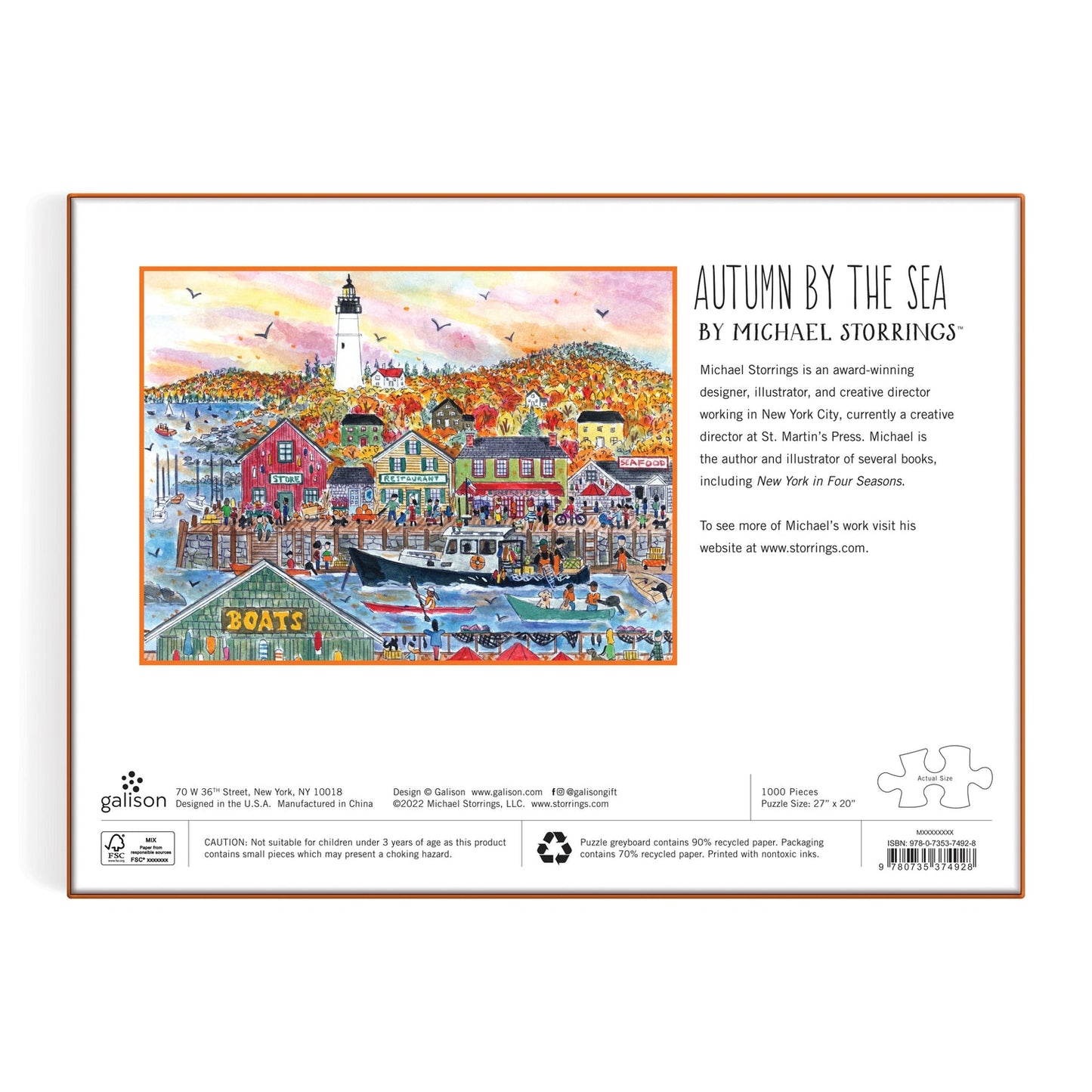 Galison 1000pc - Michael Storrings Autumn By the Sea Puzzle