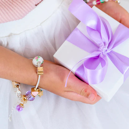 Petite Fleur Violette Charm Bracelet