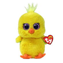 Chirps the Yellow Chick Ty Beanie Boo soft plush toy photographed front-on on a plain white background