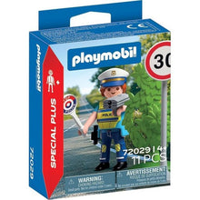 PLAYMOBIL City Action Police Officer with Speed Detector 72029 featuring police officer, radar gun, road sign and traffic patrol accessories