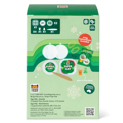 Bear and bunny clay ornament kit in its retail box showing contents and age guidance