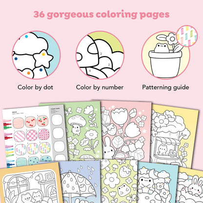 Colouring set packed away in its closed box, sized to fit inside a backpack or travel bag