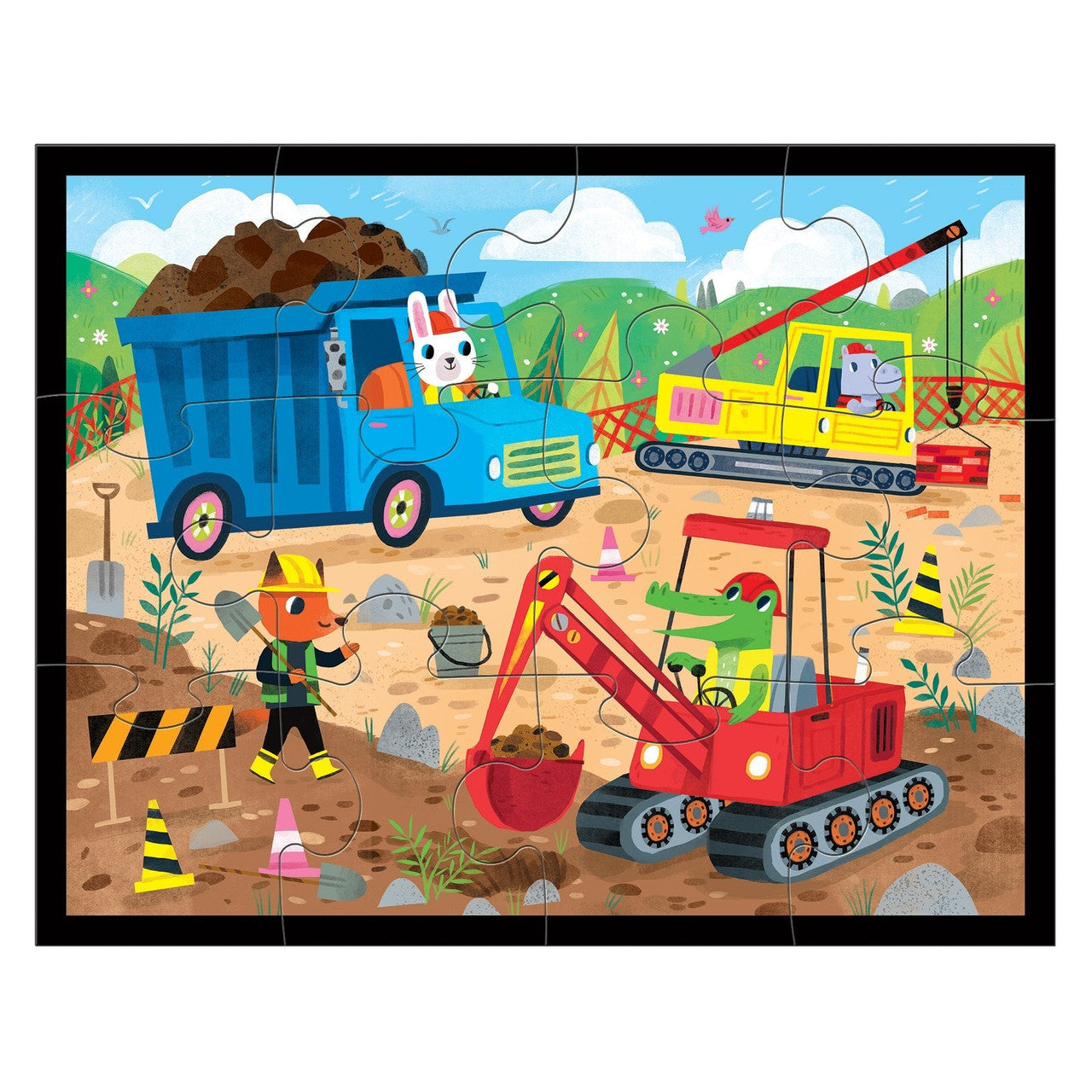 Mudpuppy - 12pc Puzzle - Construction Site