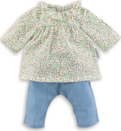 Corolle Mon Grand Poupon - Floral Blouse & Pants Set - 36cm