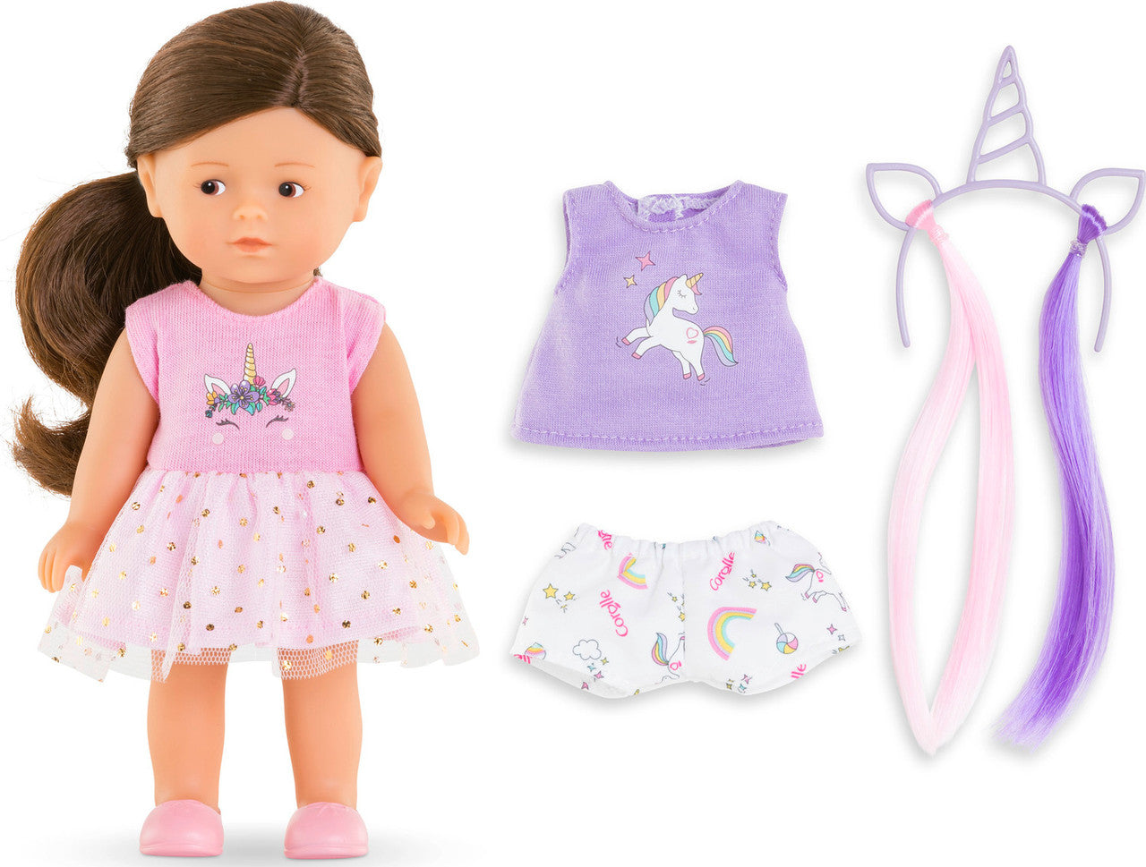Corolle Mini Corolline Doll - Romy Unicorn Set