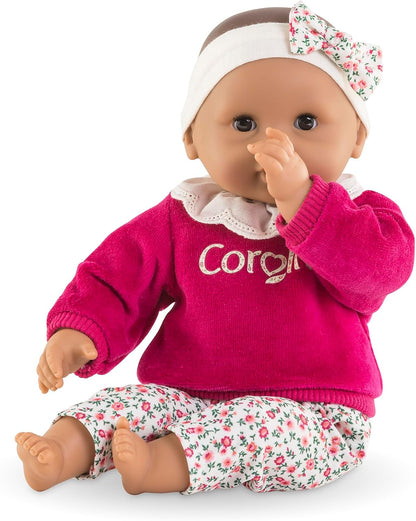 Corolle Bébé Calin Maria baby doll sitting with soft body and sleepy eyes