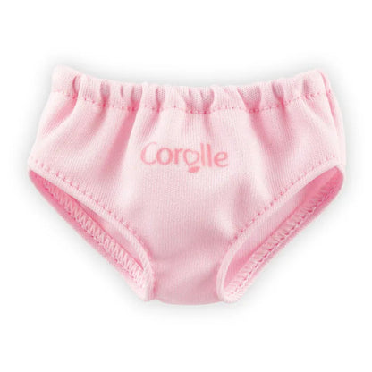 Multi-pack of white and pink doll briefs laid flat, showing the soft stretch fabric and elasticated waist