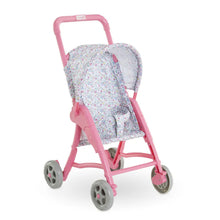 Corolle flowered doll stroller for 30cm Mon Premier baby dolls, a light folding pushchair sized for toddlers