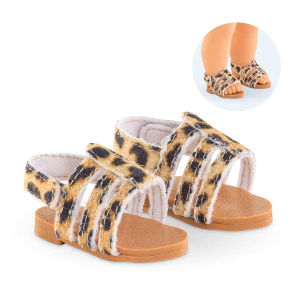 Corolle Leopard Print Sandals accessory for Ma Corolle 36cm fashion dolls