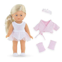 Corolle Mini Corolline Rosy Ballerina 20cm doll with cardigan, leg warmers and tiara