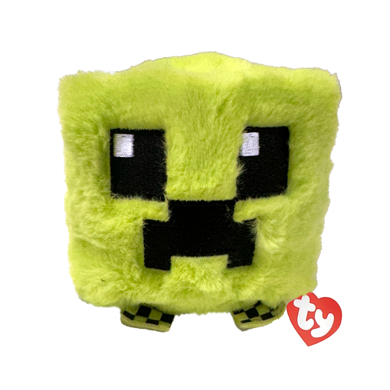The Creeper Ty Beanie Bouncer collectible plush toy photographed front-on, 10cm, on a white background