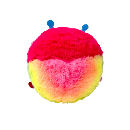 The Crystal the Caterpillar Ty Beanie Bouncer photographed with its red Ty Heart swing tag visible
