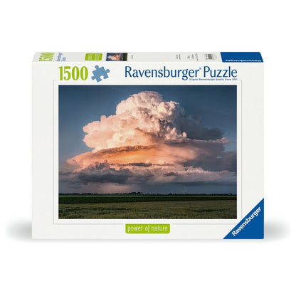 Ravensburger Cumulus Epos 1500 piece puzzle box from the Power of Nature series with towering cloud formations