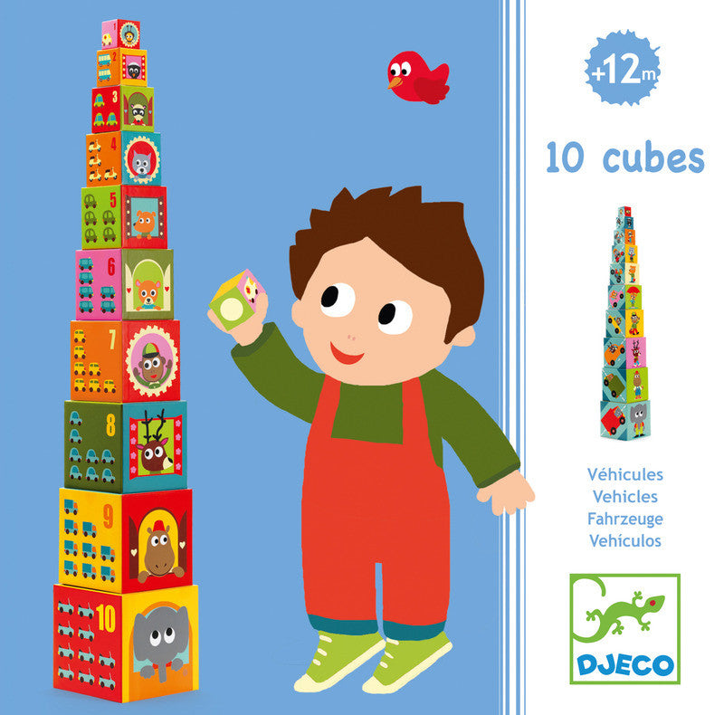 Djeco - Vehicles Nesting & Stacking Blocks