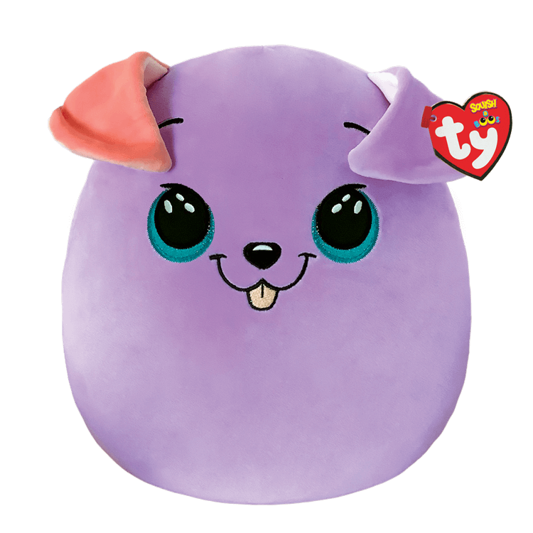 TY Squishy Beanies - Bitsy Dog Purple Small 25cm