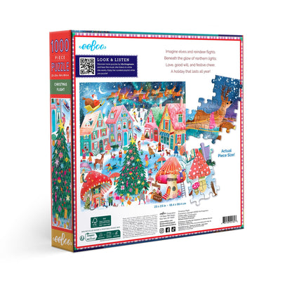 eeBoo 1000pc - Christmas Flight Puzzle