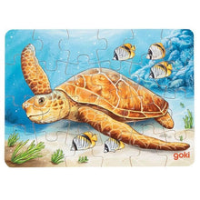 Goki - Travel Size Mini Australian Animals Puzzle 24pcs - Turtle