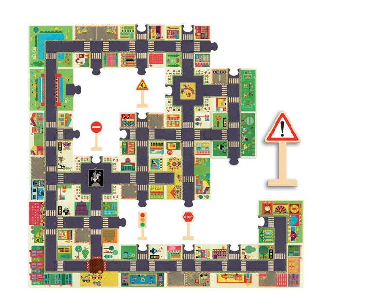 Djeco City Road 24pc Giant Puzzle