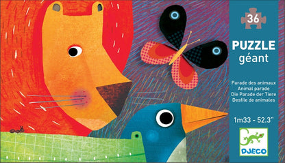 Djeco 36pc - Animal Parade Giant Puzzle