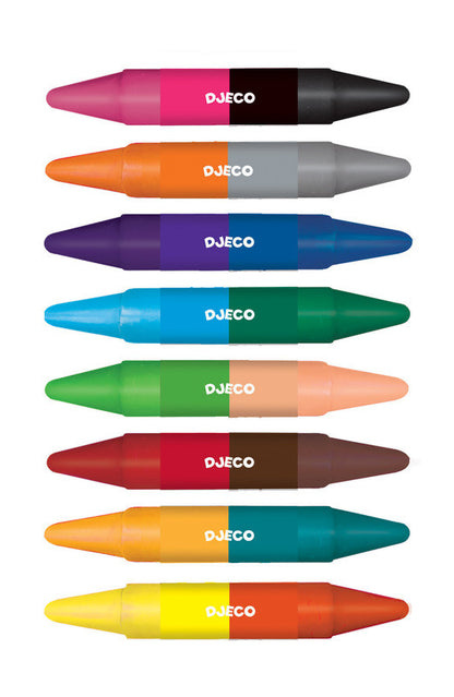 Djeco - 8 Twins Crayons