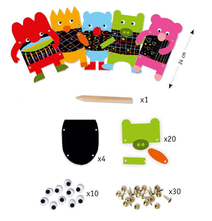 Djeco- The Little Monsters Scratch Cards