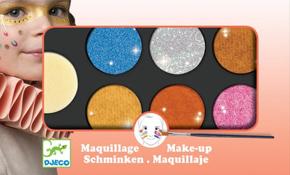 Djeco - Metallic Body Art Palette - 6 Colours