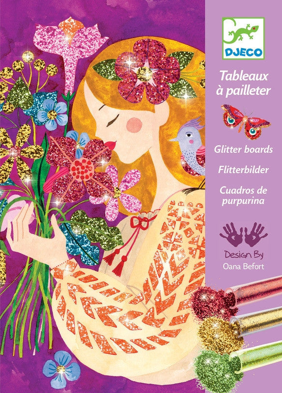 Djeco - The Scent Of Flowers Glitter Boards