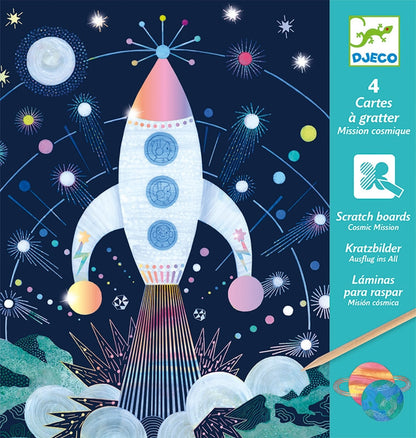 Djeco -  Cosmic Mission Scratch Cards