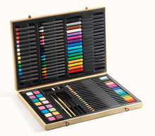 Djeco Big Box of Colours art set for kids with pencils, felt tips, crayons and paints in one gift box