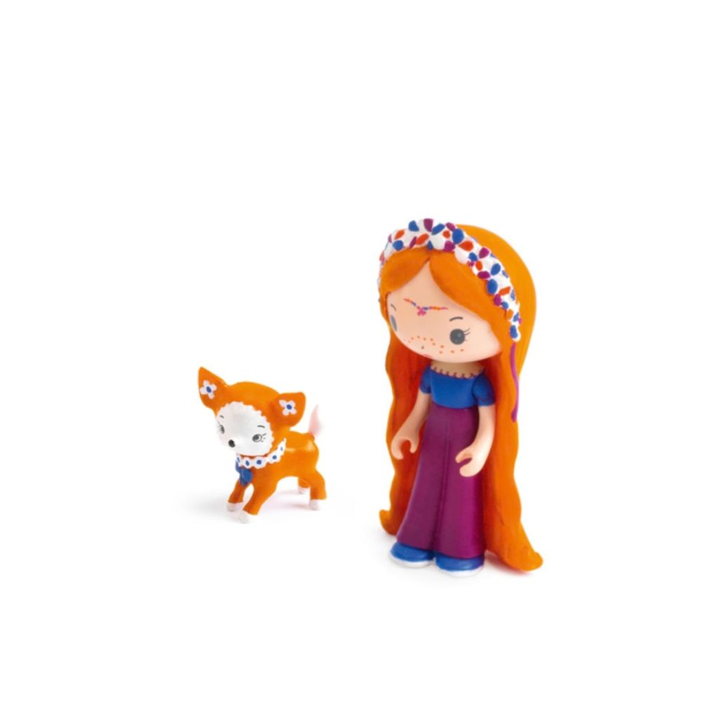 Djeco Tinyly Bluchka house shown with other Tinyly figures, compatible with the whole range