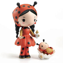 Djeco Tinyly Coco and Minico mini doll set with two illustrated figures that fit Tinyly houses and caravans