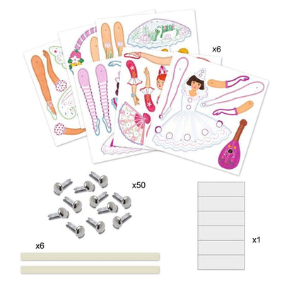 Child colouring a cardboard piece with felt tips before slotting the figure together