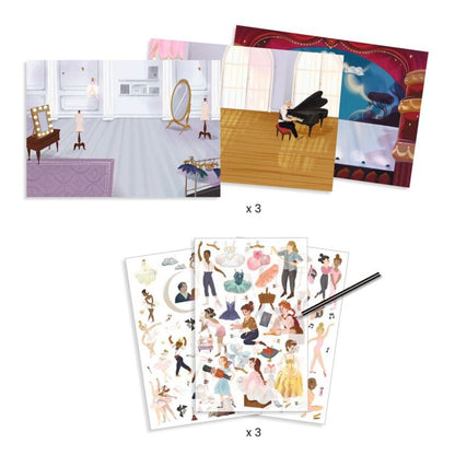 all three finished ballet scenes displayed together after the transfers are applied