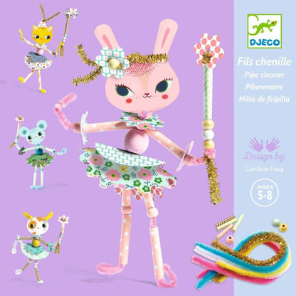 Coloured laces included in the Djeco My Fairies threading kit for stitching around each fairy