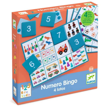 Djeco Numero Bingo 4 in 1 counting and number recognition educational game