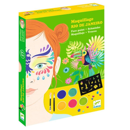 Djeco Rio de Janeiro face paint set box shown front-on against a white background
