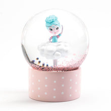 Djeco So Cute Mini Snow Globe Ballerina with turquoise dancer and pink base