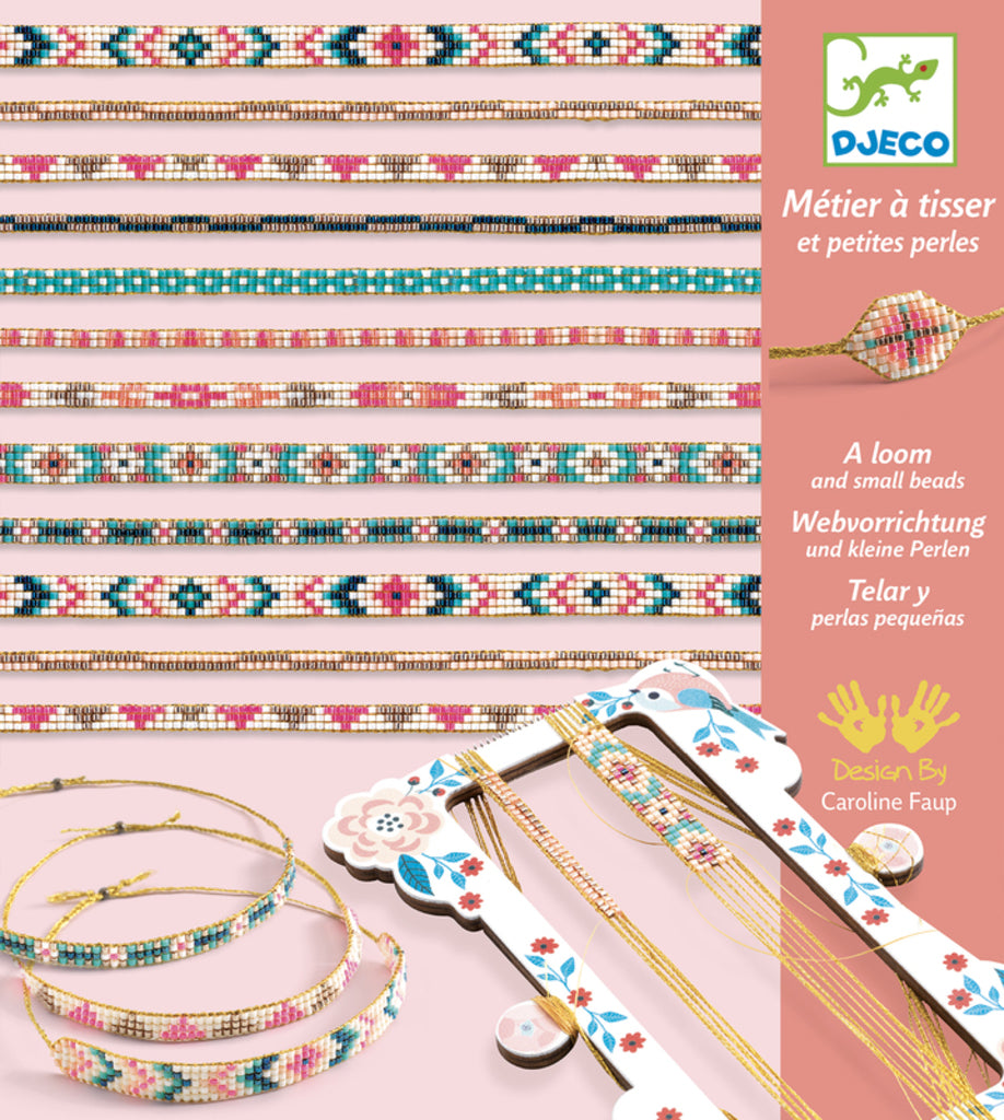 Djeco Tiny Beads bracelet set box, a jewellery making craft kit for school-age children