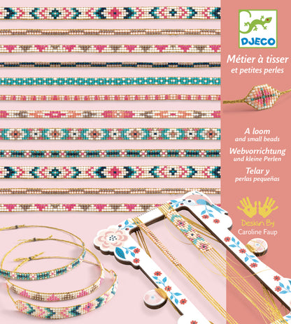 Djeco Tiny Beads bracelet set box, a jewellery making craft kit for school-age children